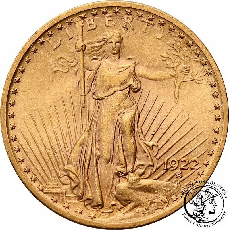 USA 20 dolarów 1922 Saint Gaudens st.1